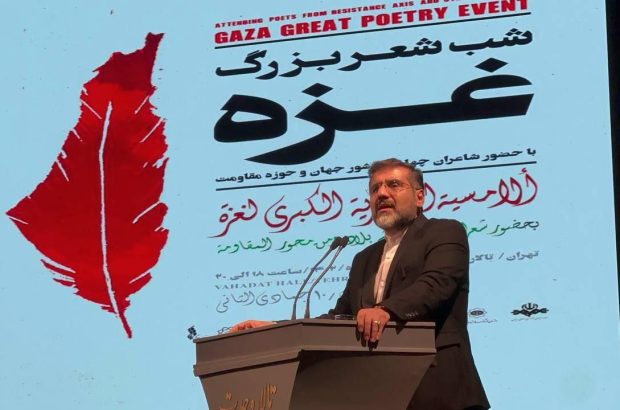 وزیر فرهنگ در شب شعر غزه خون کودکان فلسطینی قلوب جهانیان را به تسخیر درآورده است وزیر فرهنگ در شب شعر غزه خون کودکان فلسطینی قلوب جهانیان را به تسخیر درآورده است