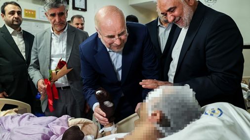 عیادت رییس مجلس از مجروحان جنایات اخیر رژیم صهونیستی در لبنان